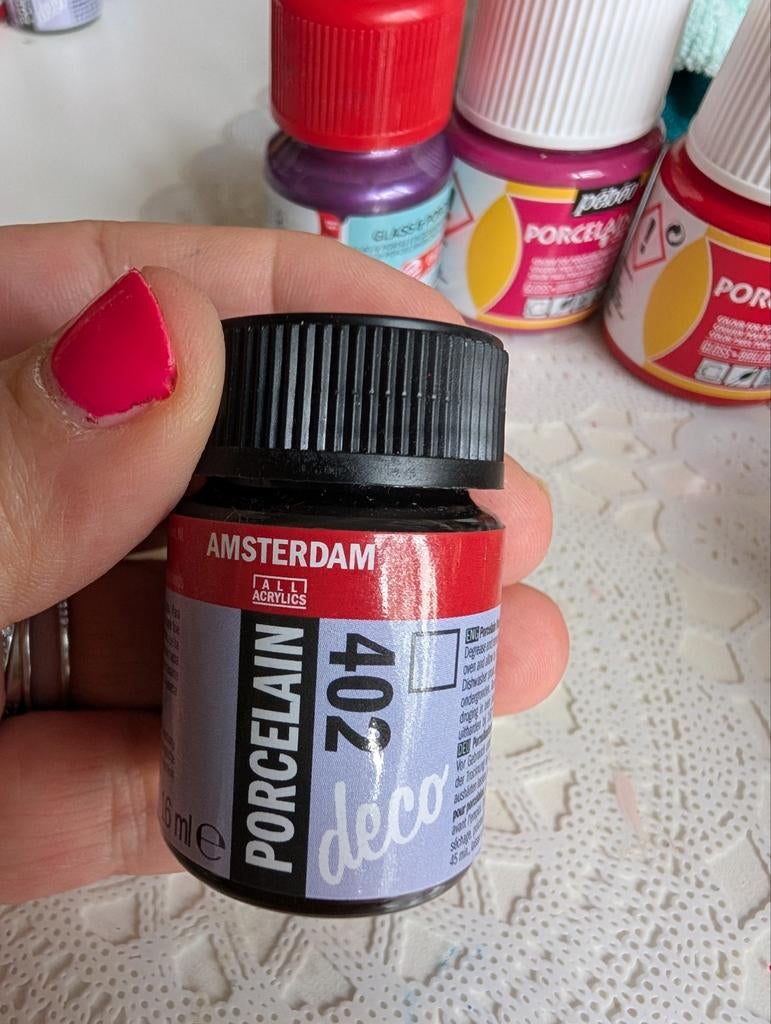 Amsterdam porseleinverf donkerbruin 402, Ophalen of Verzenden