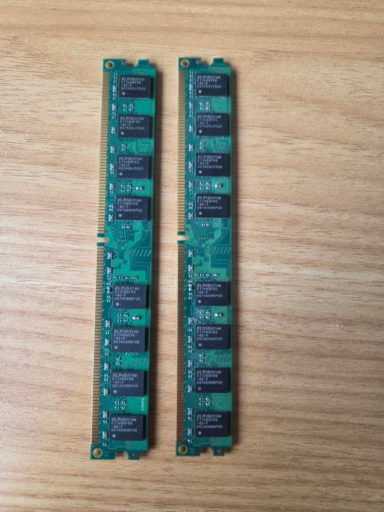 2x Kingston RAM geheugen elk 1GB, Computers en Software, RAM geheugen, Ophalen of Verzenden