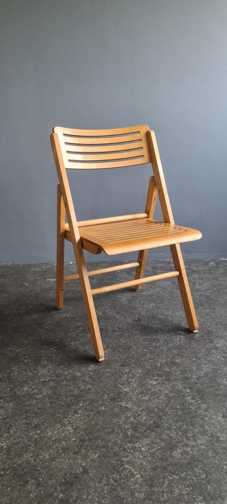 Ikea Nikolaus klapstoel '80, Huis en Inrichting, Stoelen, Gebruikt, Eén, Bruin, Ophalen