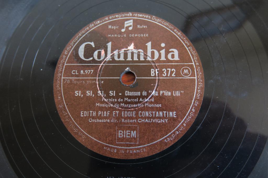 Edith Piaf Et Eddie Constantine Si, Si, Si 78 toeren 78 rpm, Cd's en Dvd's, Vinyl | Overige Vinyl, Ophalen of Verzenden, Gebruikt