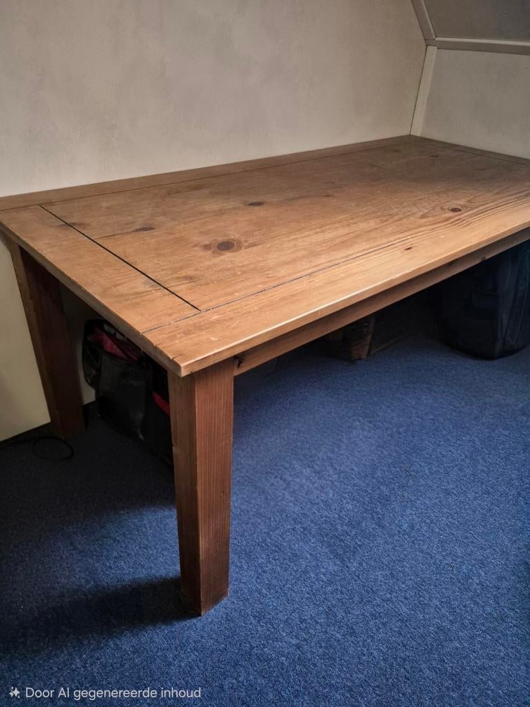 Houten eettafel, Huis en Inrichting, Ophalen, Gebruikt, Rustiek, 50 tot 100 cm