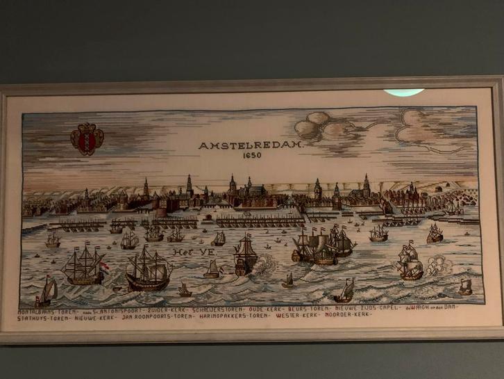 Borduurpatroon Amsterdam 1650 - Gebruikt, Hobby en Vrije tijd, Borduren en Borduurmachines, Gebruikt, Patroon, Handborduren, Ophalen of Verzenden