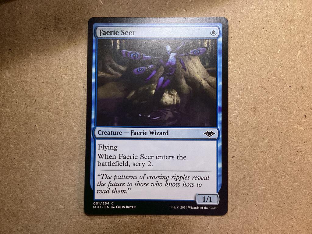 1x Faerie Seer [051/254] (Near Mint), Ophalen of Verzenden, Zo goed als nieuw, Losse kaart