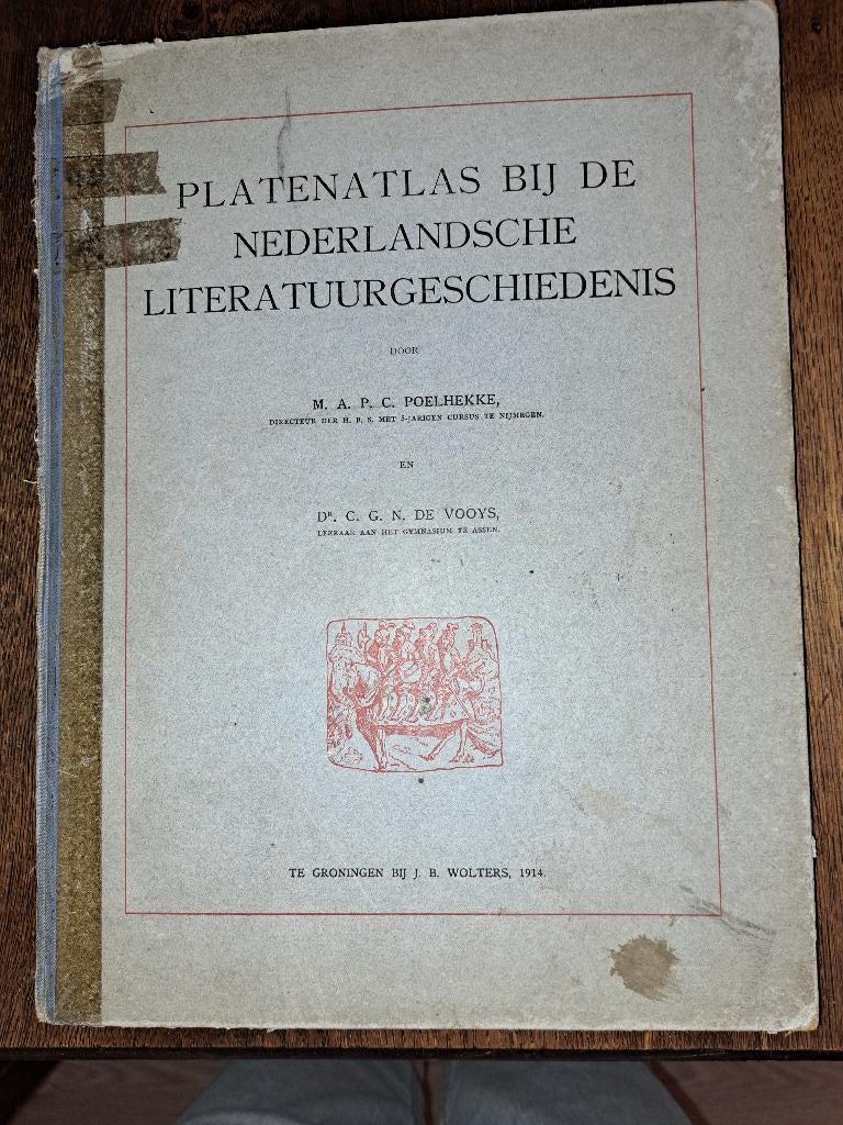 Platenatlas bij de Nederlandsche Literatuurgeschiedenis, Ophalen of Verzenden, Zo goed als nieuw