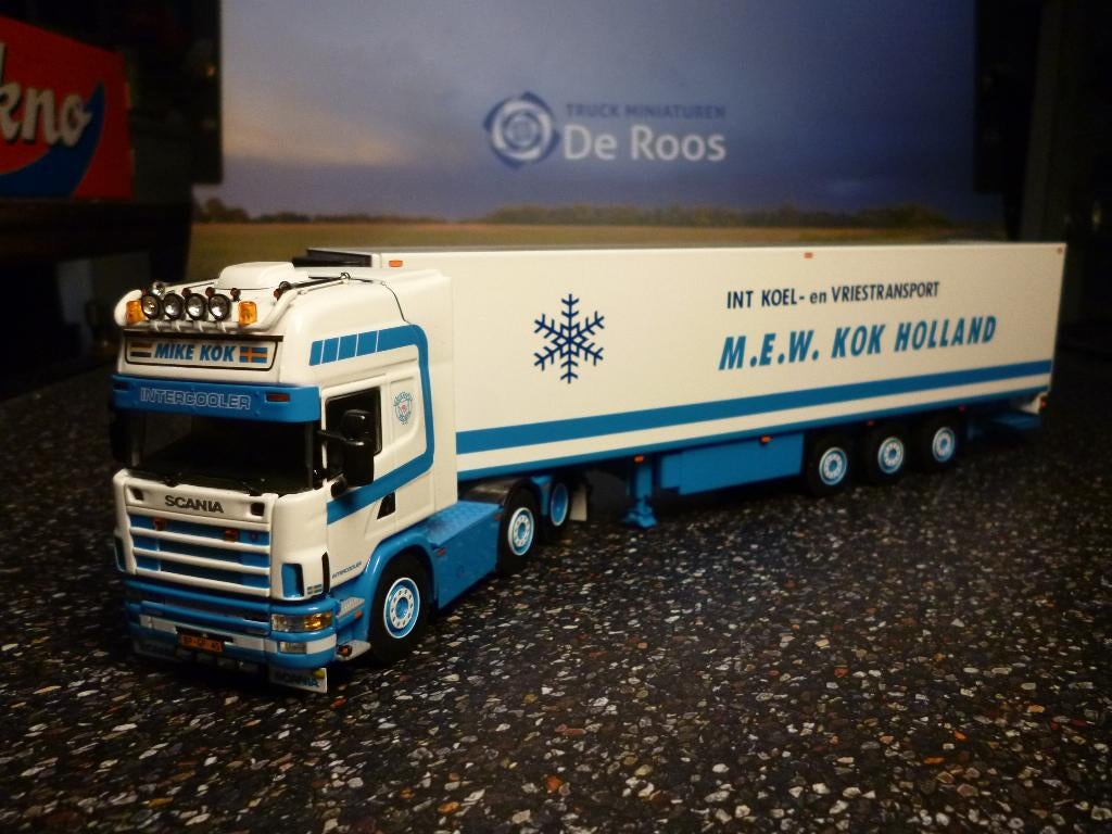 WSI Scania 164 M.E.W. Kok, Hobby en Vrije tijd, Modelauto's | 1:50, Nieuw, Bus of Vrachtwagen, Wsi, Ophalen of Verzenden