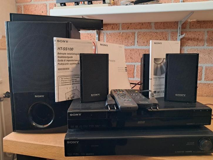 Sony 5.1 Home Cinema Set HT-SS100 + DVD-recorder, Audio, Tv en Foto, Home Cinema-sets, Gebruikt, Dvd-speler, 5.1-systeem, 70 watt of meer