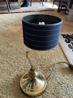 Messing bureau lamp met trommel kap, Ophalen of Verzenden, Gebruikt, Metaal, Minder dan 50 cm
