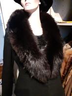 Waanzinnig gitzwart colbert met giga echte fox  bontjas  38, Ophalen of Verzenden, Zo goed als nieuw, Maat 38/40 (M), Zwart