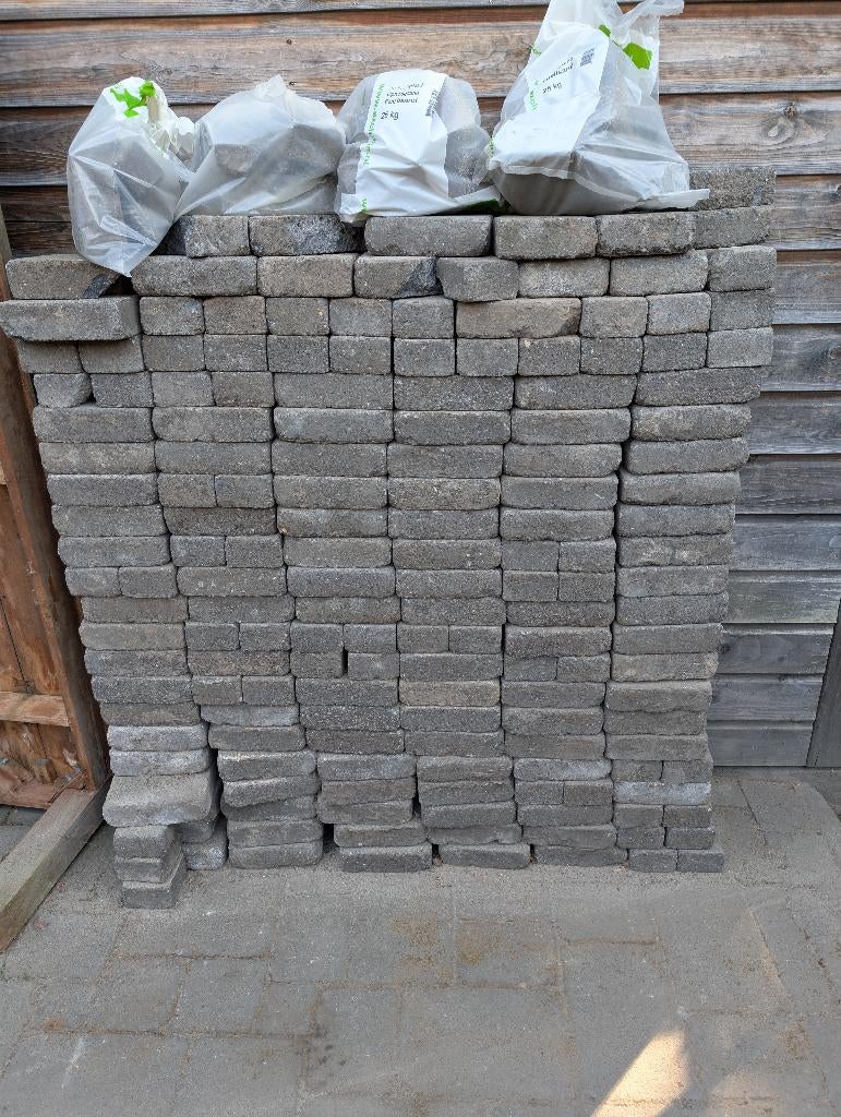 Koppelstones grijs antraciet 3 maten, Ophalen, Gebruikt, Klinkers, 5 tot 10 m²