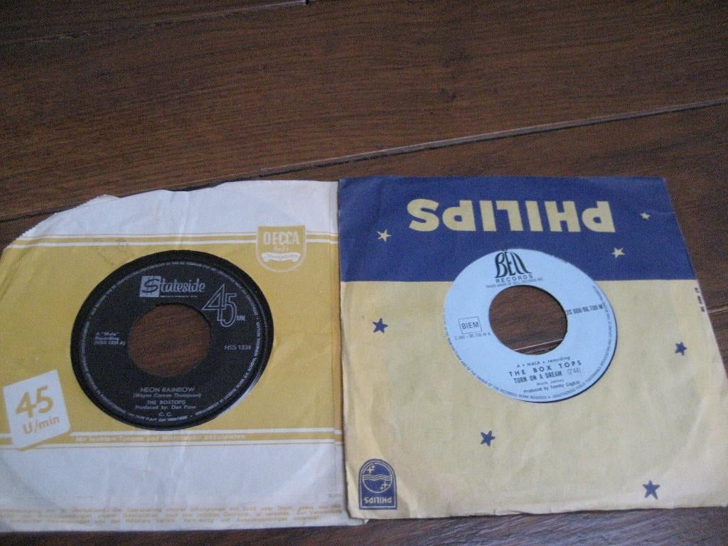 60s the box tops singles 2x, Gebruikt, 7 inch, Single, Ophalen of Verzenden