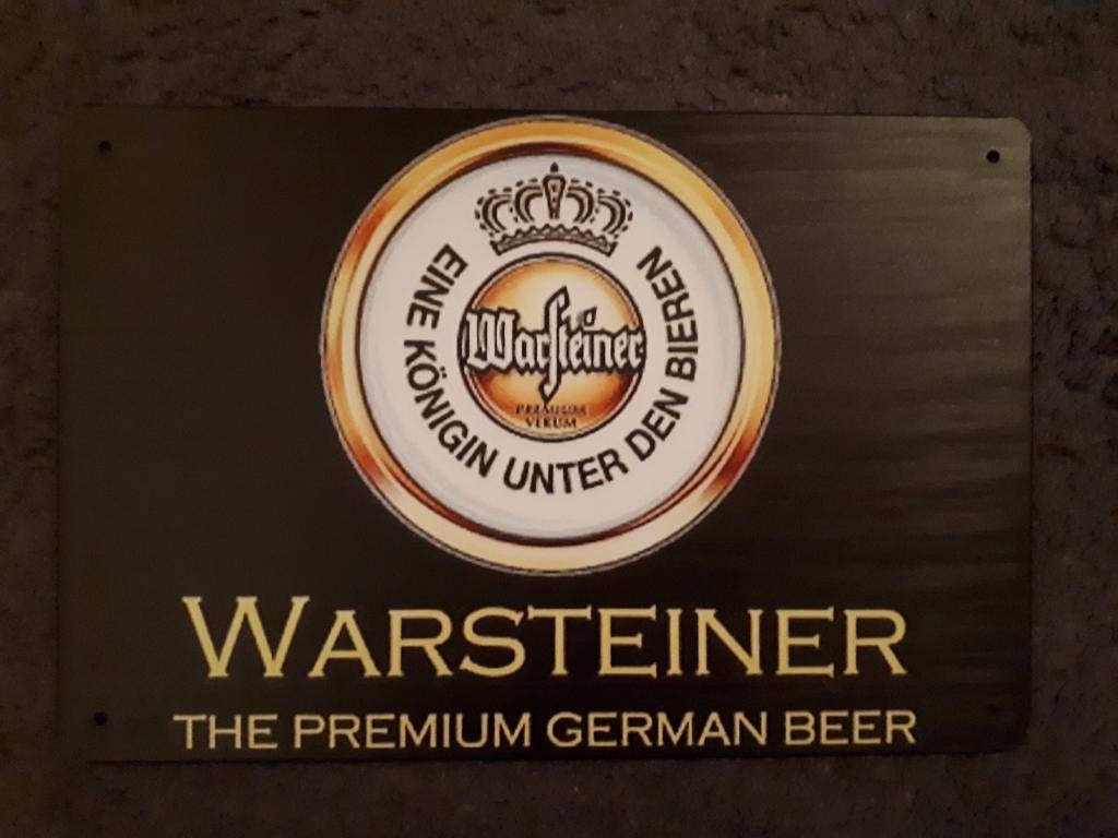 Warsteiner 20x30 cm Metalen Reclamebord, Ophalen of Verzenden, Nieuw, Reclamebord, Plaat of Schild, Overige merken