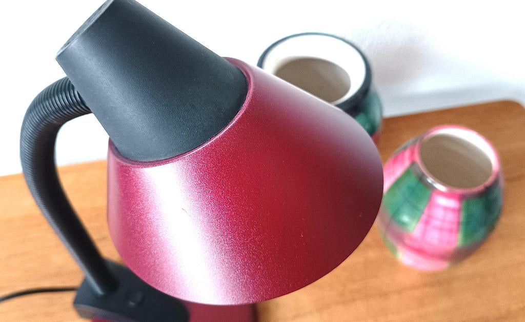 vintage bureaulamp - origineel HEMA design  jaren 80 (rood), Huis en Inrichting, Lampen | Tafellampen, Gebruikt, HEMA vintage  design