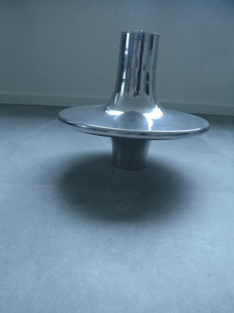 BOB aluminium kaarsen standaard, afm. rond 34 cm, zgan, Huis en Inrichting, Woonaccessoires | Kandelaars en Kaarsen, Overige materialen