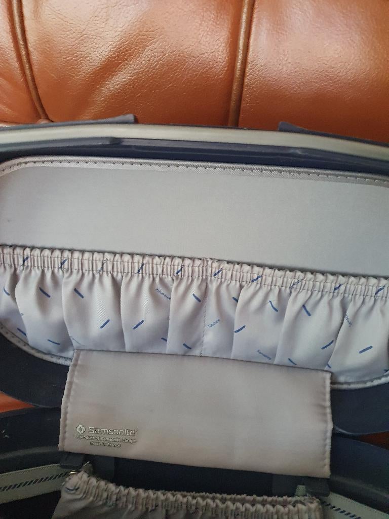 Vintage beauty case Samsonite, Ophalen, Gebruikt, Blauw, Met slot