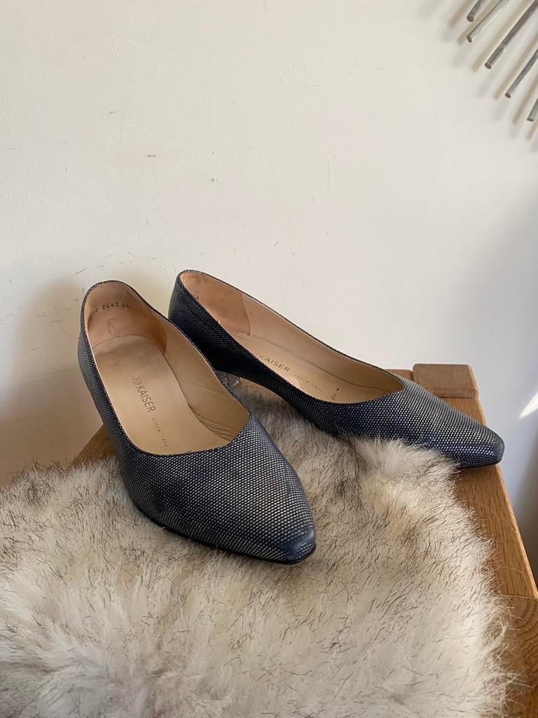Elegante blauwe ballerina's van Peter Kaiser  maat 38, Kleding | Dames, Schoenen, Ophalen of Verzenden, Zo goed als nieuw, Blauw