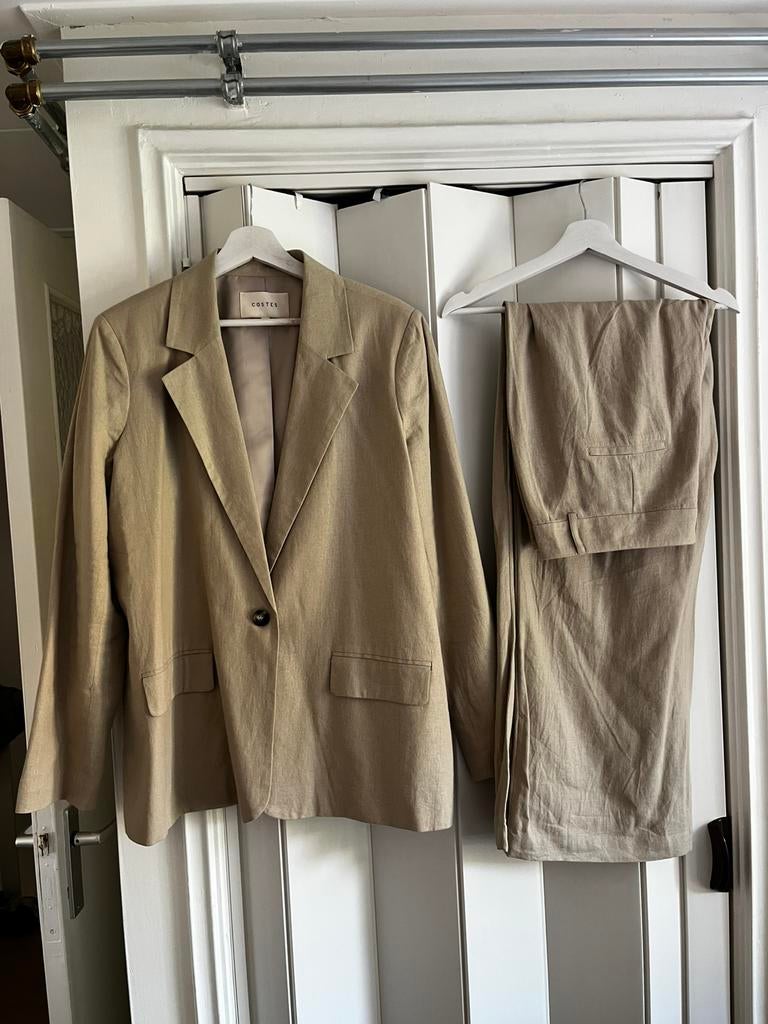 Nieuw linnen costes pak xxl, Kleding | Dames, Kostuum of Pak, Beige, Maat 46/48 (XL) of groter, Nieuw