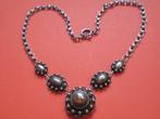 Mooi Antiek Zilveren Collier met Zeeuwse Knopen, Verzenden, Zilver, Ketting