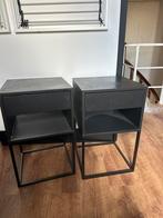 Vikhammer nachtkastjes 2x van IKEA zwart, Huis en Inrichting, Ophalen, Minder dan 45 cm, 55 tot 70 cm, Zo goed als nieuw