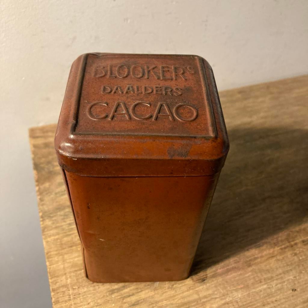 Oude Blooker's Daalders Cacao blik, Ophalen of Verzenden