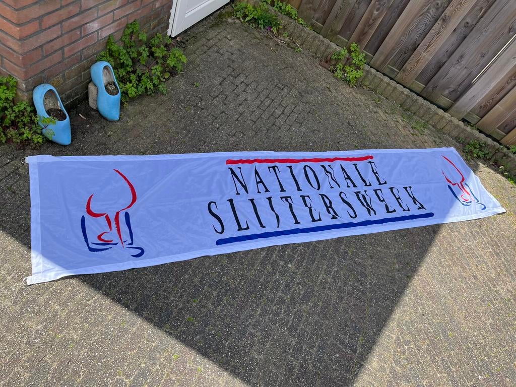 Nationale Slijtersweek Vlag Banier Spandoek Slijterij, Diversen, Ophalen of Verzenden, Nieuw