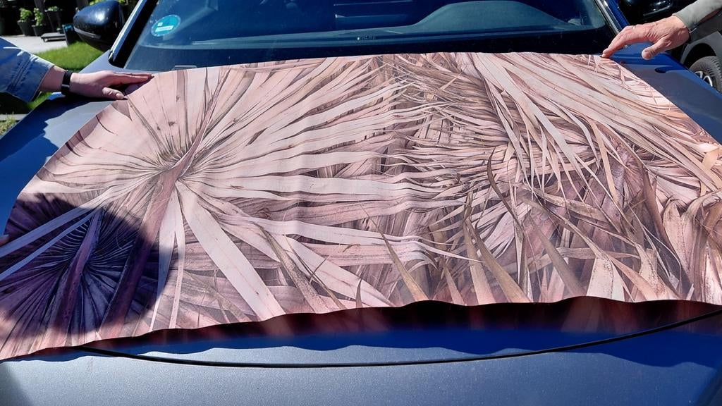 Decoratieve doek met palmbladprint, Tuin en Terras, Ophalen of Verzenden, Zo goed als nieuw