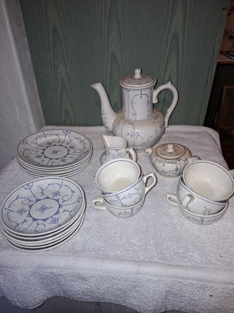 21 del.Koffieservies Boch, begin 1900, Ophalen of Verzenden