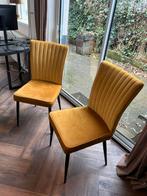 Velours (eetkamer) stoelen te koop!, Huis en Inrichting, Ophalen, Twee, Overige kleuren, Zo goed als nieuw