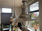 Set van 3 IKEA industriële metalen hanglampen, Ophalen, Zo goed als nieuw, Glas, Minder dan 50 cm
