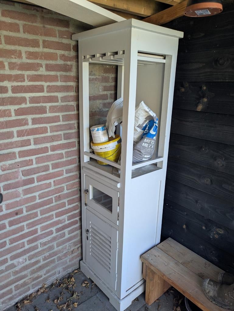 Witte drankkast / vitrinekast, Huis en Inrichting, Kasten | Overige, Ophalen of Verzenden