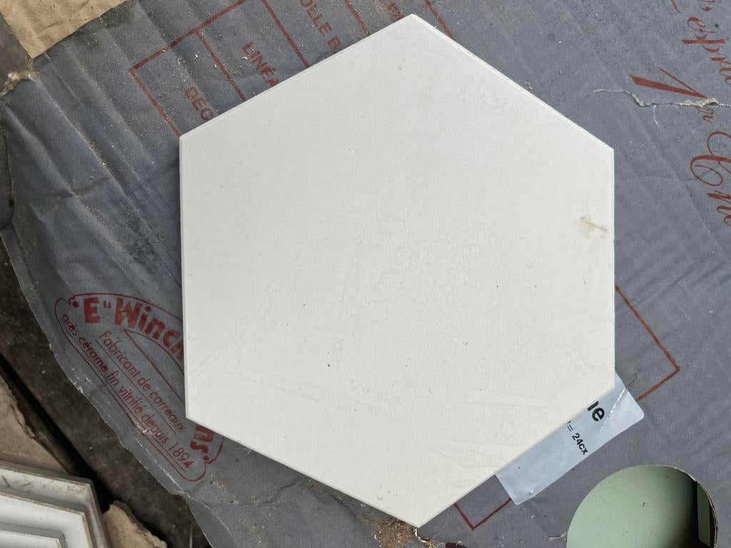 Winckelmans hexacon tegels 15x15, Doe-het-zelf en Verbouw, Tegels, Zo goed als nieuw, Minder dan 5 m², Wandtegels, Keramiek