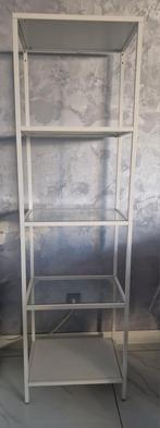 IKEA witte open kast met glazen planken, Ophalen, Zo goed als nieuw
