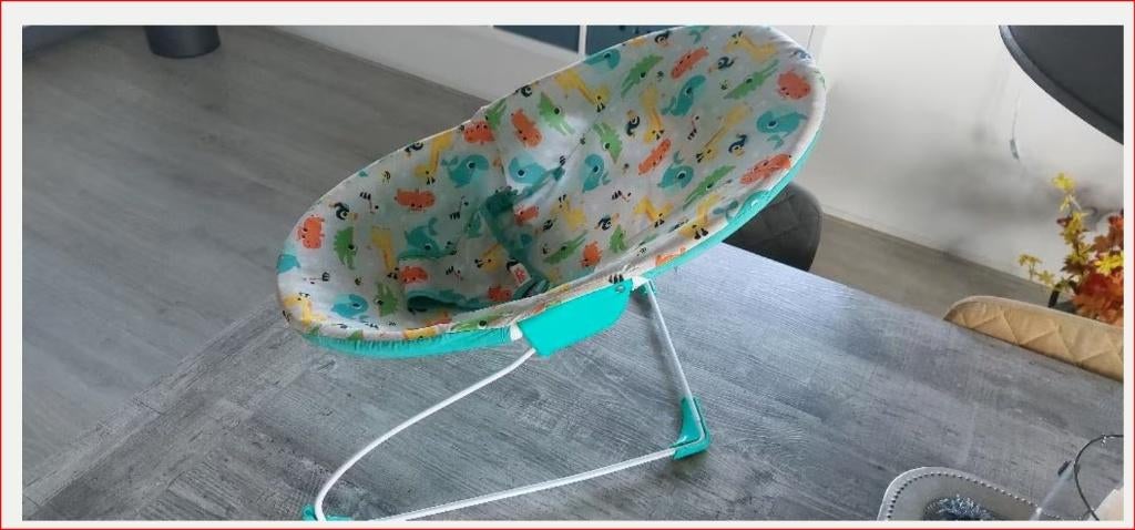 BrightStarts Jungle Jumble wipstoeltje, Kinderen en Baby's, Wipstoeltjes, Ophalen, Zo goed als nieuw, Met gordel(s) of riempje(s)