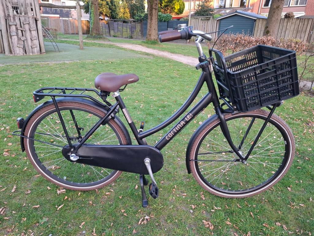 ZWARTE CORTINA U4 DAMESFIETS 50CM, 26INCH, 3 VERSNELLINGEN, Overige merken, Versnellingen, Ophalen of Verzenden, Zo goed als nieuw
