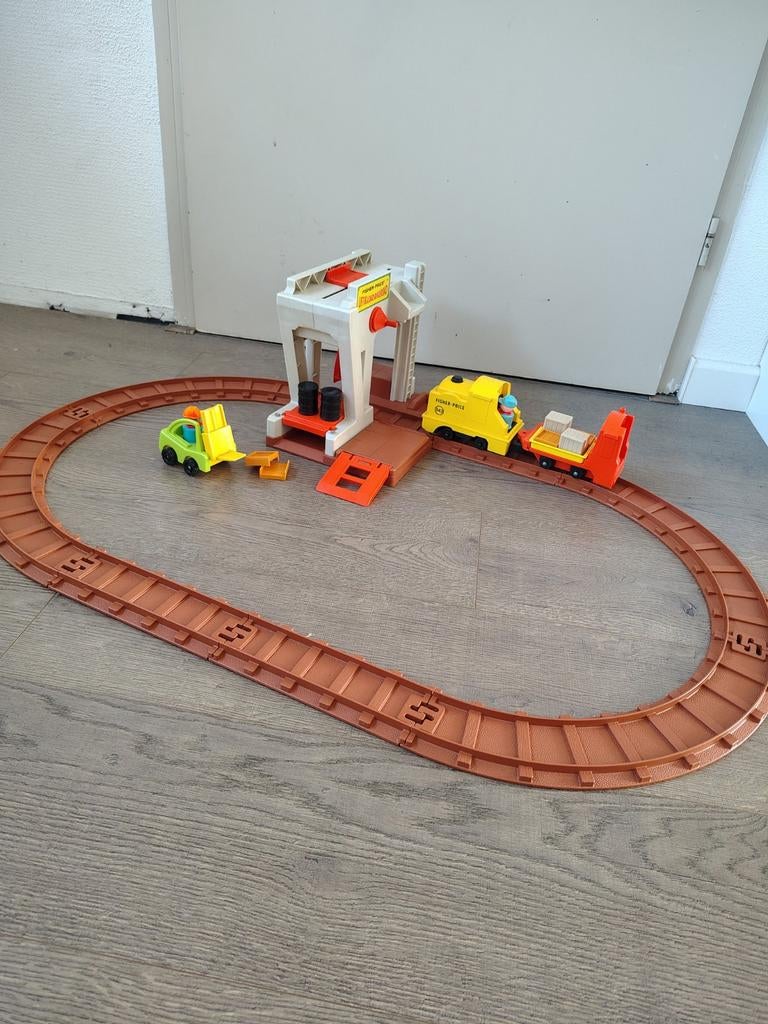 Vintage Fisher Price lift & load railroad (1978), Ophalen, Gebruikt, Speelset