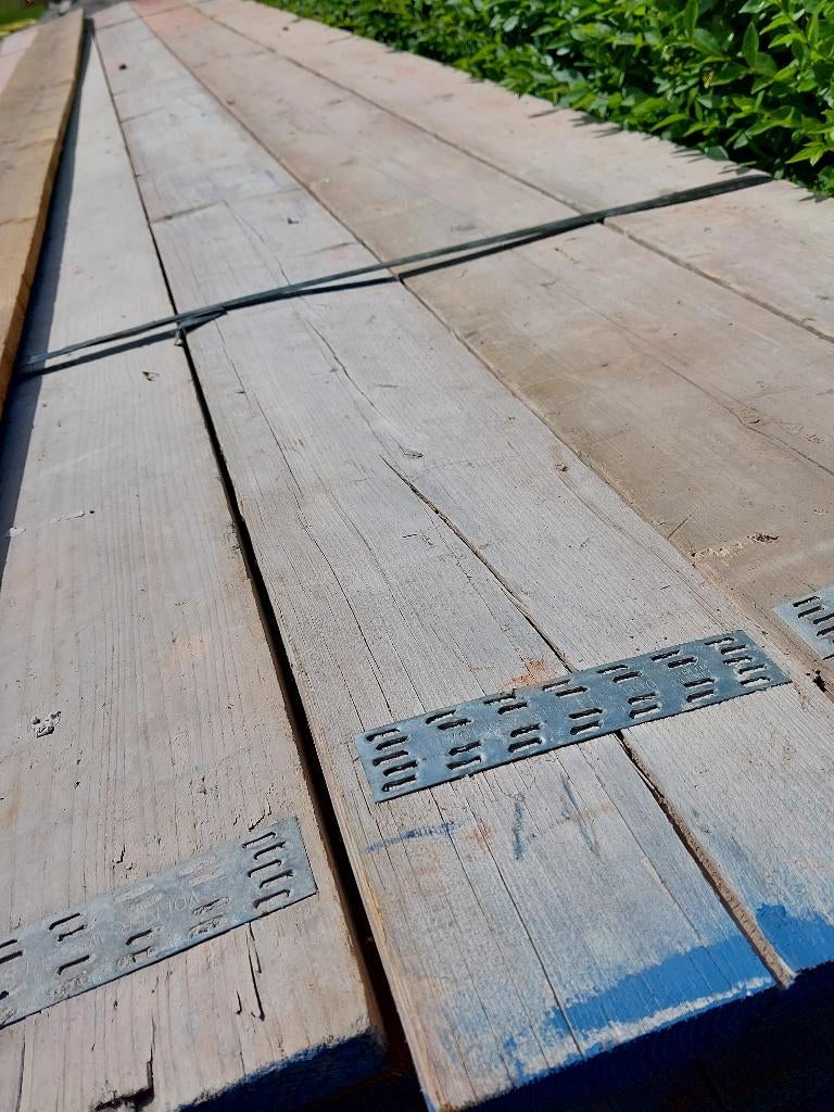 aanbieding gebruikte steigerplanken 200 van 5m lang, Tuin en Terras, Palen, Balken en Planken, Ophalen, Nieuw, 250 cm of meer