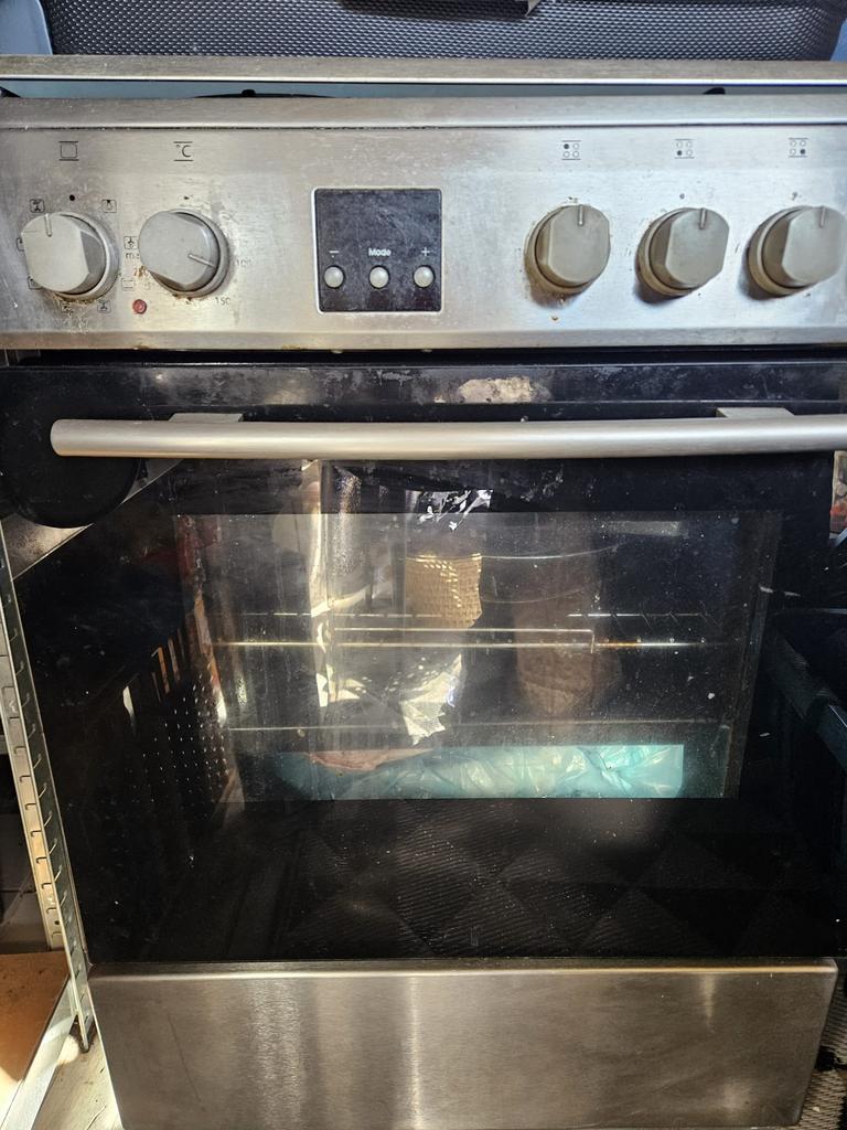 Rvs oven vrijstaand, Grill, Zo goed als nieuw, Gas, Vrijstaand