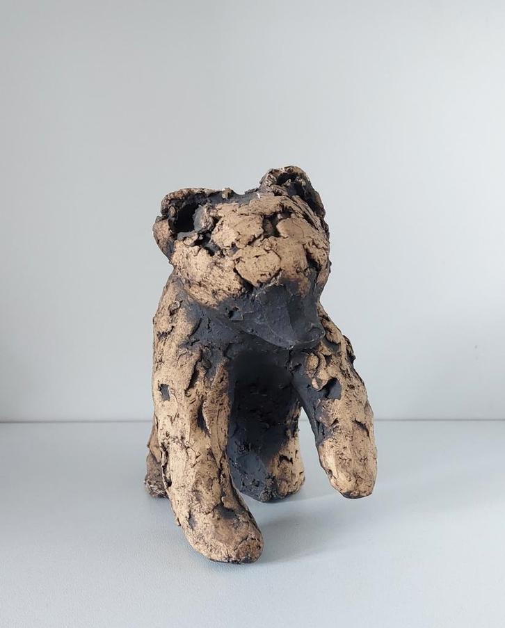 Vintage sculptuur beertje, Antiek en Kunst, Kunst | Designobjecten, Ophalen of Verzenden