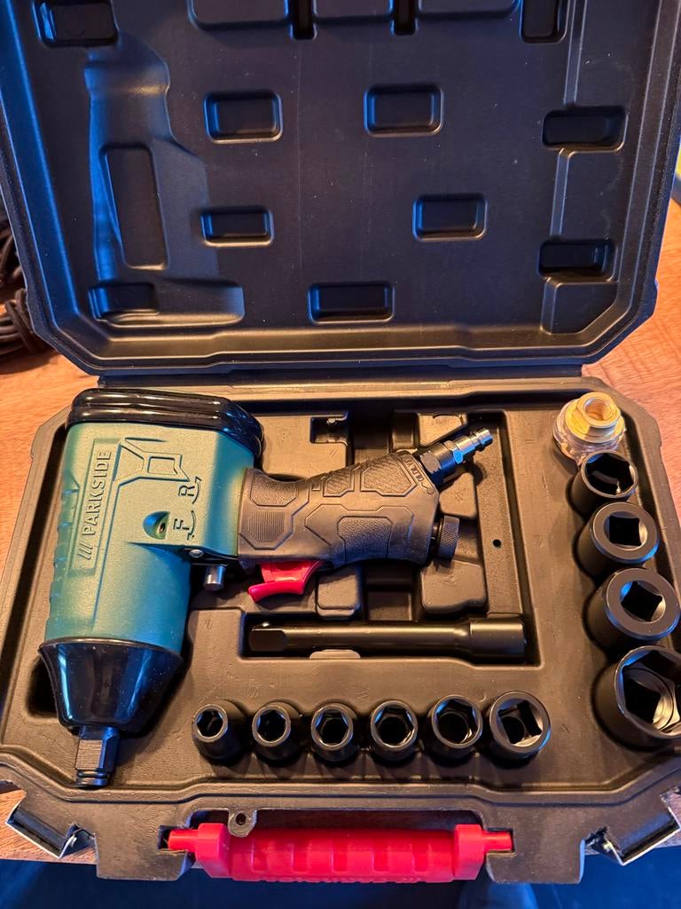 Parkside pneumatische slagmoersleutel set, Ophalen of Verzenden, Nieuw