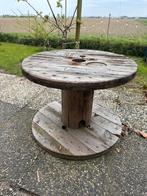 Houten haspel, te gebruiken als bijzettafel, Tuin en Terras, Tuintafels, Ophalen, Gebruikt, Rond, Hout