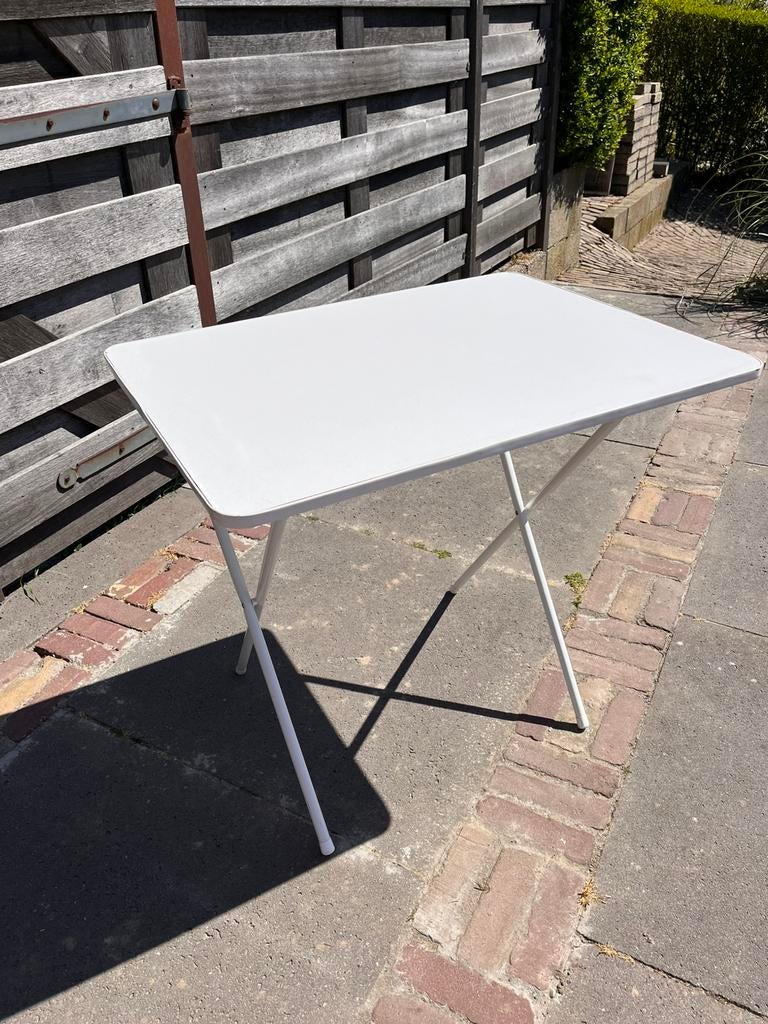 Camingtafel kampeertafel bijzet tafel wit, Ophalen of Verzenden, Gebruikt