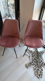 2 Roze Velvet Eettafelstoelen – Kick Collection, Ophalen, Twee, Overige kleuren, Zo goed als nieuw