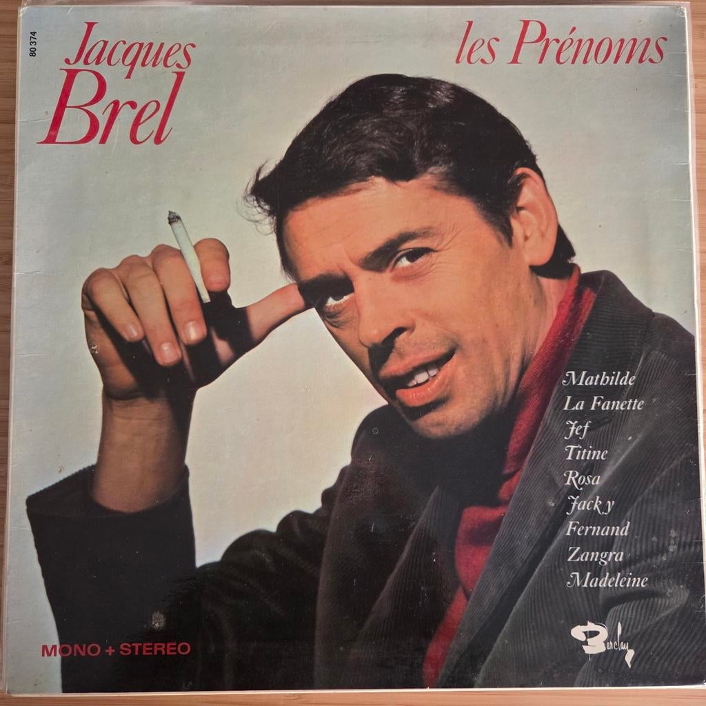 Jacques Brel - Les Prénoms LP, Cd's en Dvd's, Vinyl | Overige Vinyl, Ophalen of Verzenden, Gebruikt, 12 inch