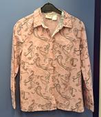 Paola! roze blouse met zwarte paisley print mt 42/44 L 48037