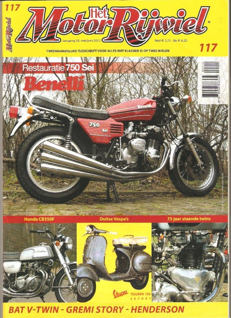 117 – Benelli – Honda – Vespa – Bat - Henderson, Ophalen of Verzenden, Zo goed als nieuw, Sport en Vrije tijd