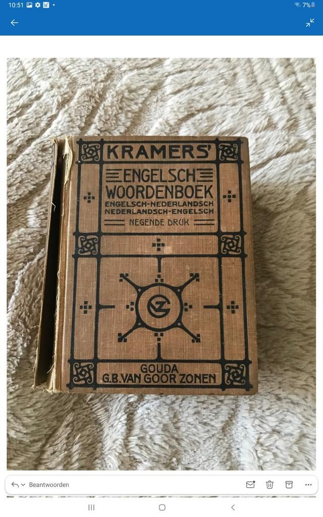 Kramers Engelsch Woordenboek uit 1921, Ophalen of Verzenden, Dr. F.P.H. Prick van Wely
