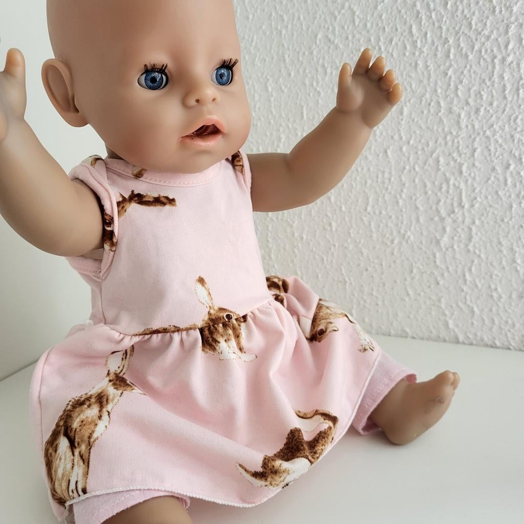 Baby Born kleertjes 2 delig Jurkje .Excl.poppen, Kinderen en Baby's, Ophalen of Verzenden, Zo goed als nieuw, Babypop