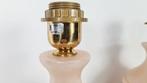 Paar Vintage Alabaster Lampen Marmer Roze, Overige materialen, -, -, Ophalen of Verzenden