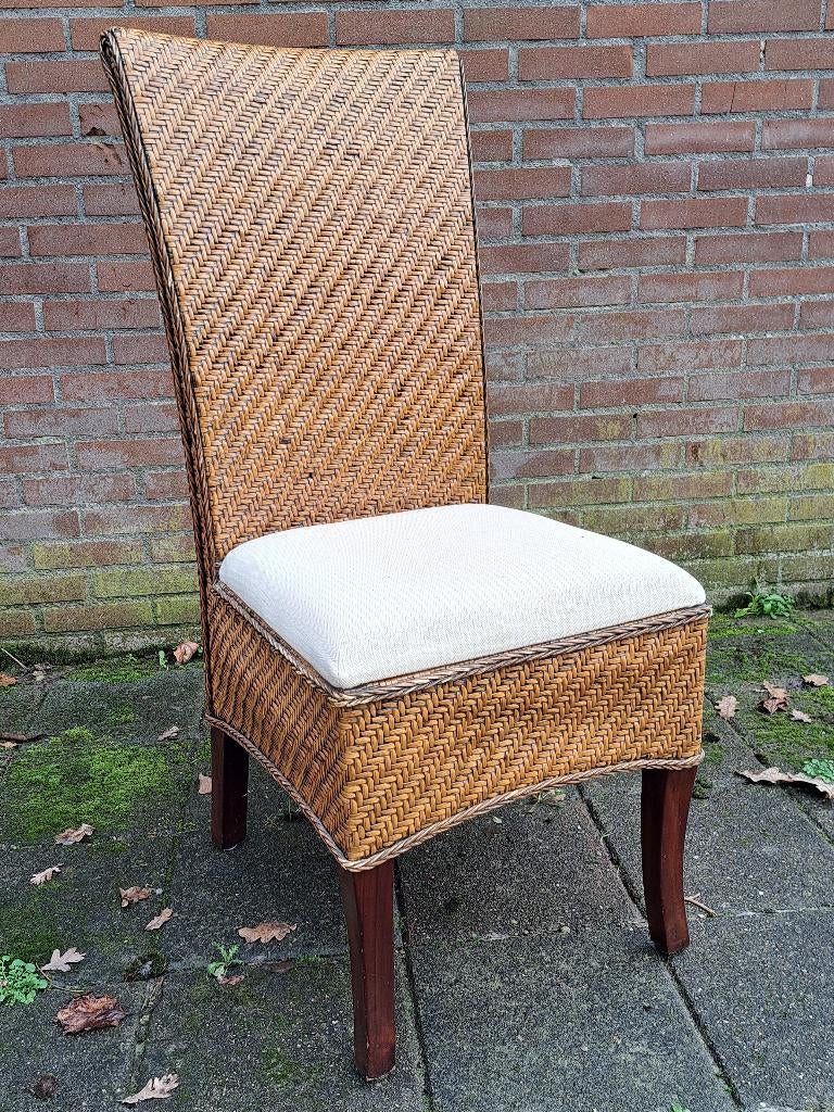 zes eetkamerstoelen, Ophalen, Gebruikt, 50 tot 100 cm, Koloniaal