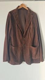Rifugio suede heren mantel, Ophalen, Bruin, Maat 46/48 (XL) of groter, Zo goed als nieuw