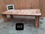 houten eettafel 99x245 cm, tuintafel, handgemaakt, tafel, Huis en Inrichting, Tafels | Eettafels, Ophalen, 50 tot 100 cm, Vijf personen of meer